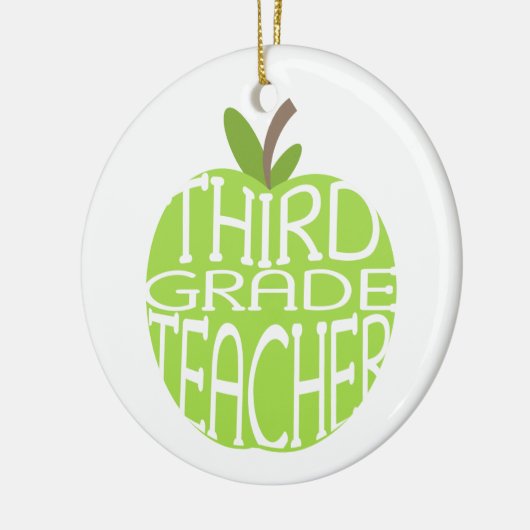先生の緑のAppleの3年生のオーナメント セラミックオーナメント (左)