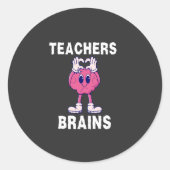 先生の脳おもしろい漫画先生の評価 ラウンドシール (正面)
