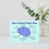 先生の脳退職した地図 ポストカード (スタンド正面)