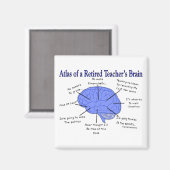 先生の脳退職した地図 マグネット (正面/裏面)