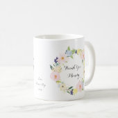 先生の花のリースのコーヒー・マグありがとう コーヒーマグカップ (正面右)