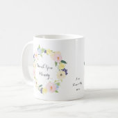 先生の花のリースのコーヒー・マグありがとう コーヒーマグカップ (正面左)