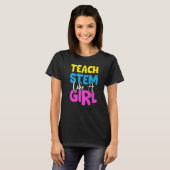 先生の茎のように女の子の科学者の技術の縁起 Tシャツ (正面フル)