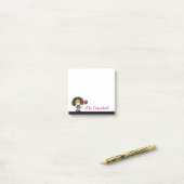 先生の落書きの果実の甘いいちごの破裂音3x3 ポストイット (デスク上)