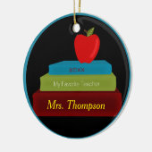 先生の記念品のパーソナライズなオーナメント セラミックオーナメント (左)