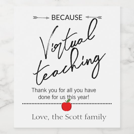 先生の評価のためのワイン，仮想教えの ワインラベル (シングルラベル)