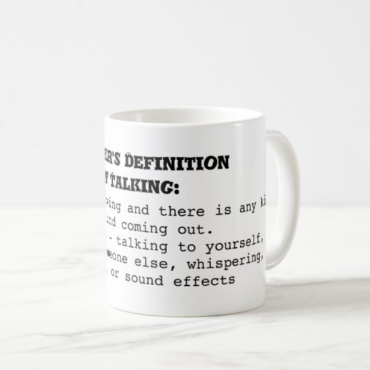 先生の話すことの定義 コーヒーマグカップ (正面右)