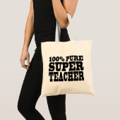 先生の誕生会100%の純粋なすごい先生 トートバッグ (正面(商品))