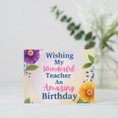 先生の誕生日 ポストカード (スタンド正面)