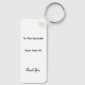 先生の贈り物 – それは大きなハート... キーホルダー (裏面)