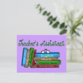 先生の贈り物「スタック・オブ・ブック」 ポストカード (スタンド正面)