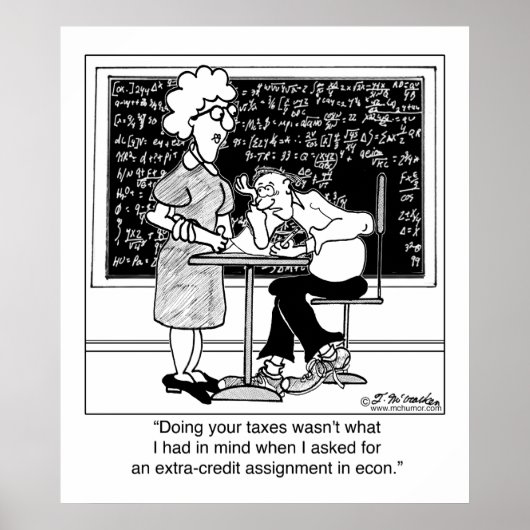 先生の追加控除の税を行う ポスター (正面)