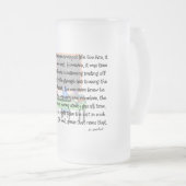 先生の退職のストーリーアート"臭い猫" フロストグラスビールジョッキ (正面右)