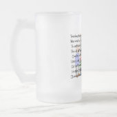 先生の退職のストーリーアート"臭い猫" フロストグラスビールジョッキ (左)