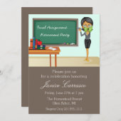 先生の退職のパーティの招待状 招待状 (正面/裏面)