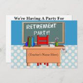 先生の退職のパーティの招待状 招待状 (正面/裏面)