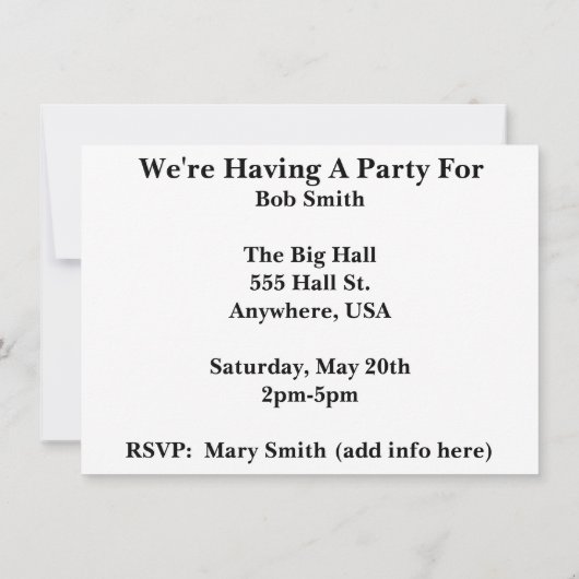 先生の退職のパーティの招待状 招待状 (裏面)