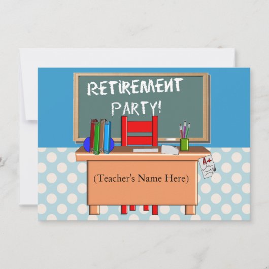 先生の退職のパーティの招待状 招待状 (正面)