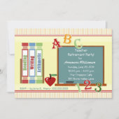 先生の退職の黒板の招待状 招待状 (正面)