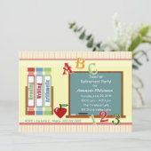 先生の退職の黒板の招待状 招待状 (スタンド正面)