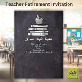 先生の退職　お別れ黒板　ノスタルジック 招待状