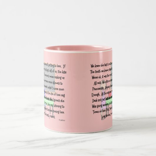 先生の退職"行った狂う"ストーリーアートのギフト ツートーンマグカップ (中央)