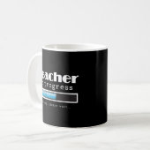 先生の進歩おもしろいな学生の卒業のギフトのマグ コーヒーマグカップ (正面左)