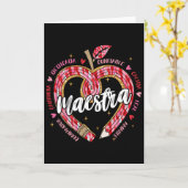 先生の鉛筆スペイン語教師バレンタイン カード (黄色い花)