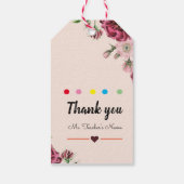 先生の鑑賞フローラ/葉の贈り物ラベル ギフトタグ (裏面)