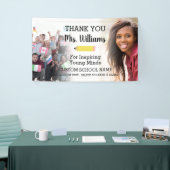 先生の離任 卒業 フォト バナー2 横断幕 (トレードショー)