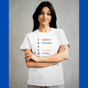 先生の頭字語 楽しい先生への感謝の気持ちを表す Tシャツ