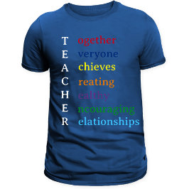 先生の頭字語 楽しい先生への感謝の気持ちを表す Tシャツ