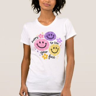 先生の顔を見れて嬉しい 先生 新学期 Tシャツ