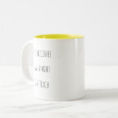 先生の飲むコーヒー ミントで元気に授業 ツートーンマグカップ (正面左)