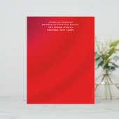 先生の高さ、赤いグラデーシパーソナライズされたョン レターヘッド (スタンド正面)