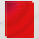 先生の高さ、赤いグラデーシパーソナライズされたョン レターヘッド (正面/裏面)