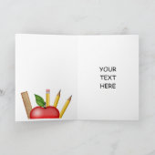 先生のAppleのカスタムな黒板のマグカード カード (内部)