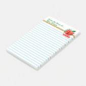 先生のAppleのパーソナライズな名前の机から ポストイット (アングル)