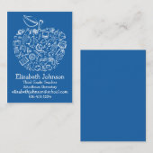 先生のAppleの名刺の青 名刺 (正面/裏面)