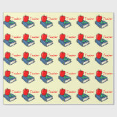 先生のAppleの本の包装紙 ラッピングペーパー (フラット)