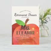 先生のApple定年夕食 | パーティー招待状 招待状 (スタンド正面)