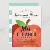 先生のApple定年夕食 | パーティー招待状 招待状 (正面/裏面)