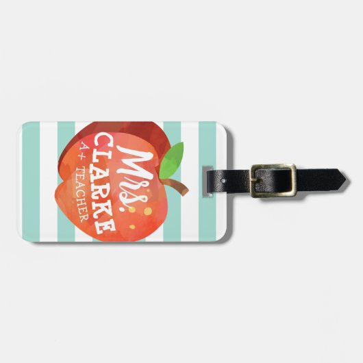 先生のApple |の名前をカスタムする ラゲッジタグ (正面横)