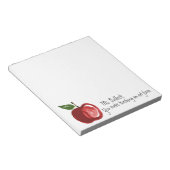 先生のApple パーソナライズされた 5.5 x 6との引用文 ノートパッド (アングル)