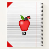 先生のApple Cupcake Rules大型ノートブック ノートブック (裏面)