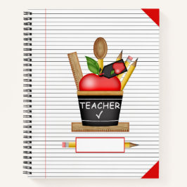 先生のApple Cupcake Rules大型ノートブック ノートブック