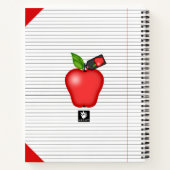 先生のApple Mugルール大きなノートブック ノートブック (裏面)