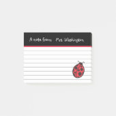 先生のLadybug Post It Notesギフト ポストイット (正面)