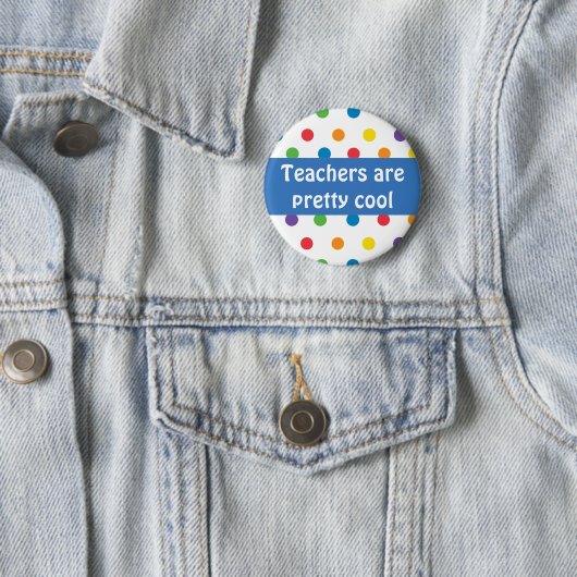 先生はかわいらしカッコいい水玉模様 缶バッジ (インサイチュ)