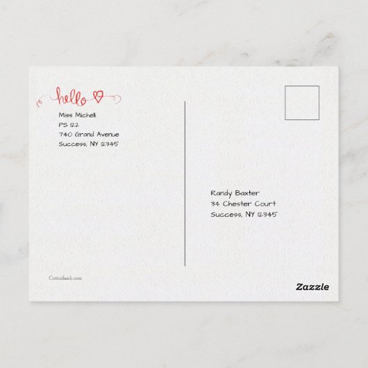 先生はがき ポストカード (裏面)